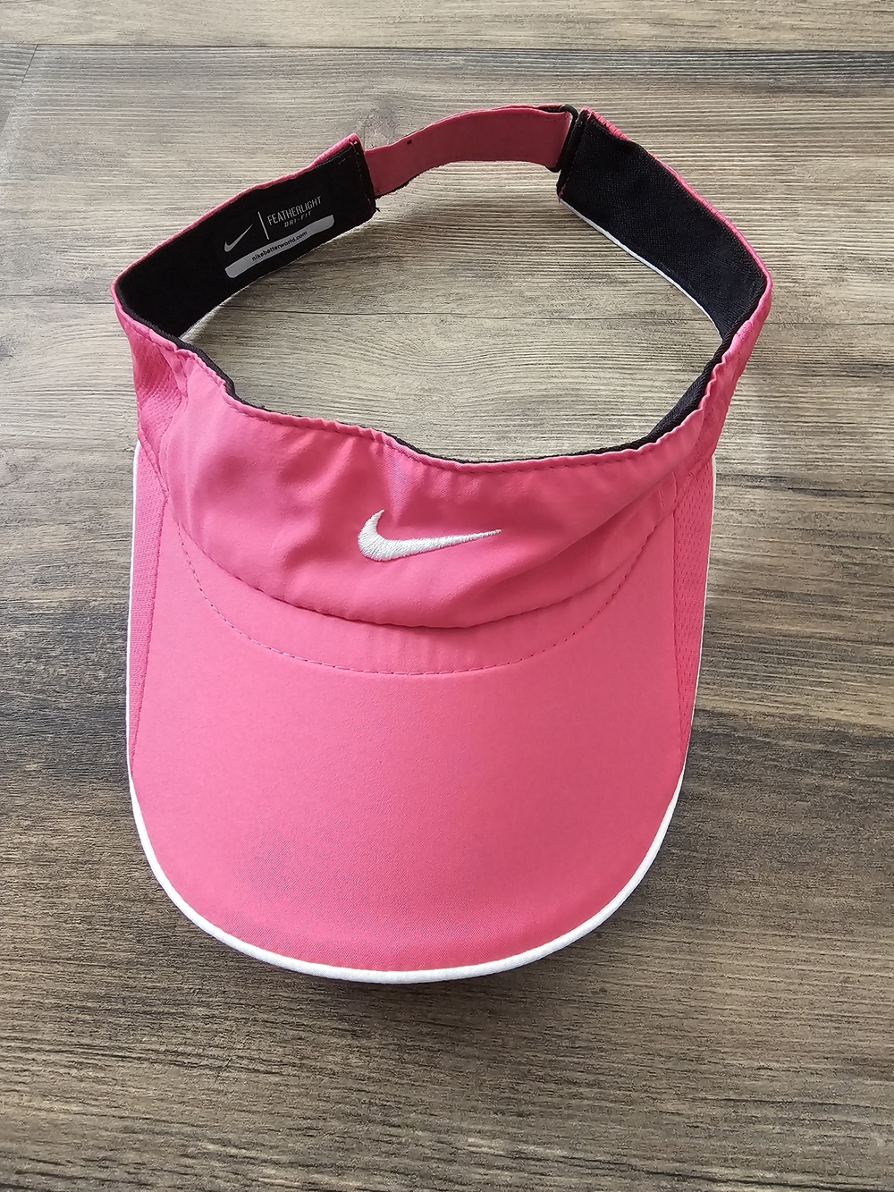 Nike Dri-FIT Featherlight Sports Visor Hat Pink One Size Running Golf Tennis